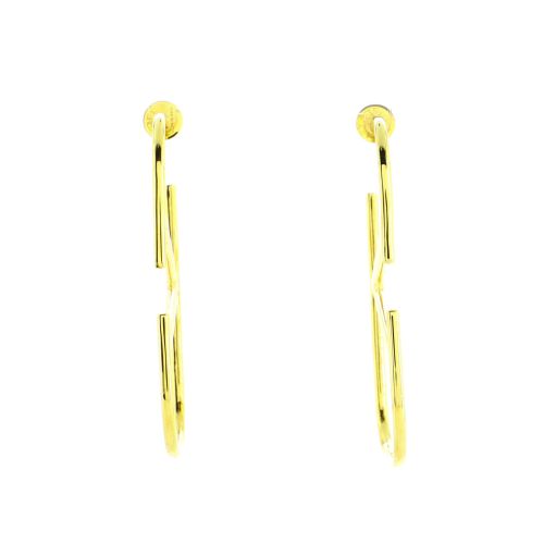 Vlogo Signature Hoop Earrings Metal