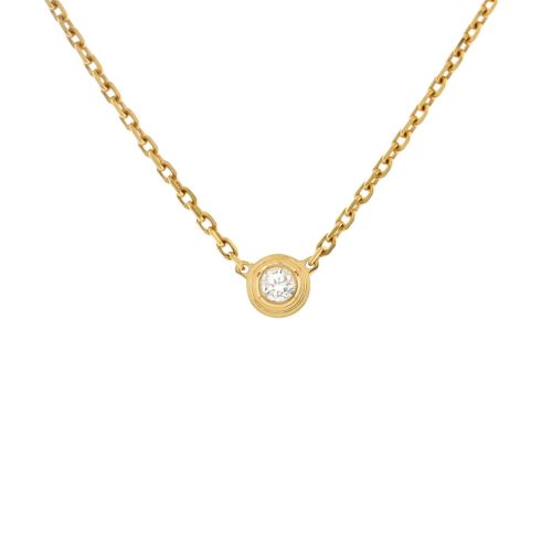 Cartier D'Amour Pendant Necklace 18K Yellow Gold and Diamond XS