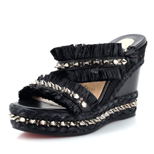 Women's Voltinoudou Wedge Sandals Spiked Raffia 110