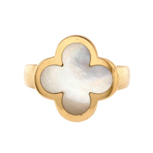 Pure Alhambra Ring 18K Yellow Gold and Mother of Pearl