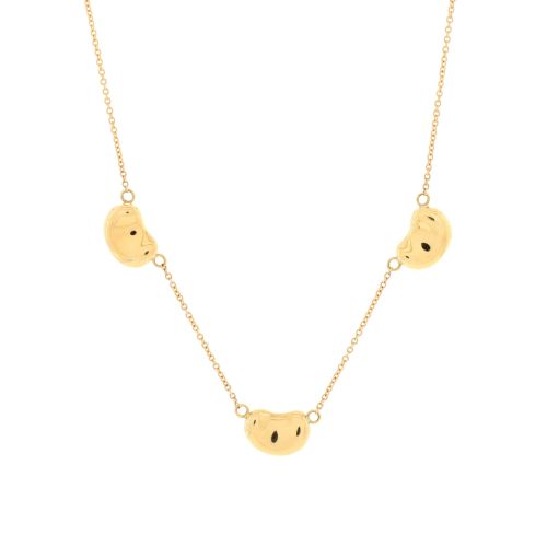 Elsa Peretti  3 Motifs Bean Pendant Necklace 18K Yellow Gold