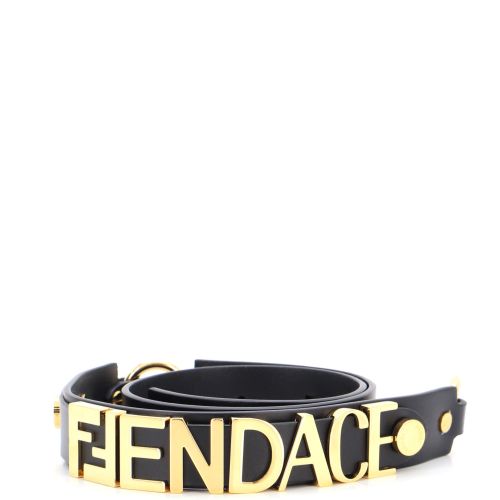 x Fendi Fendace Logo Belt Leather and Metal 5