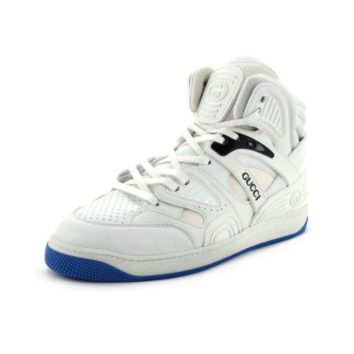 Men's Gucci Basket High-Top Sneakers Demetra with Fabric