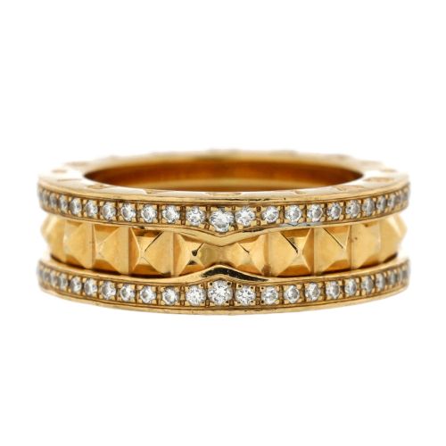 B.Zero1 Rock One Band Ring 18K Yellow Gold with Diamonds