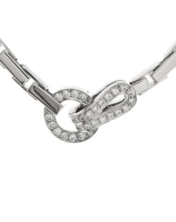 Agrafe Necklace 18K White Gold with Diamonds