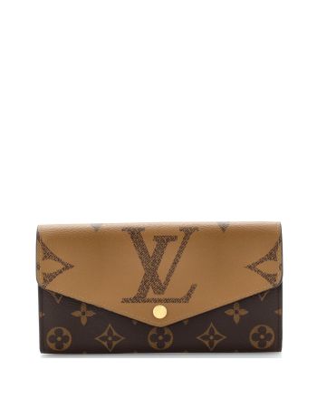 Sarah Wallet NM Reverse Monogram Giant and Monogram Canvas