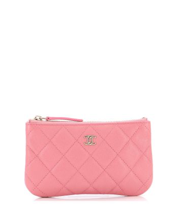 Classic O Case Pouch Quilted Caviar Mini