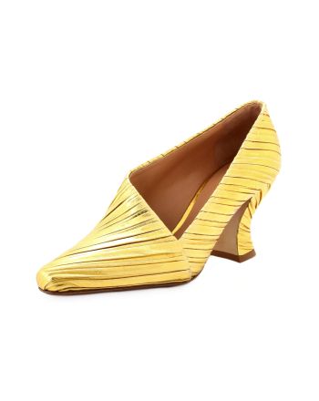 Women's Folded Almond Pumps Lame