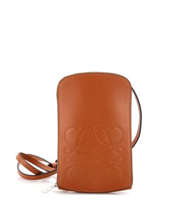 Anagram Wristlet Case Leather Mini