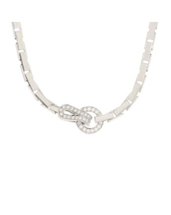 Agrafe Necklace 18K White Gold with Diamonds