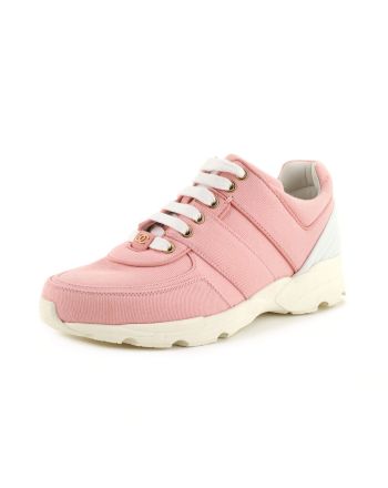 Women's CC Lace Up Sneakers Canvas with Leather