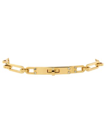 Kelly Chaine Bracelet 18K Yellow Gold with Diamonds Small